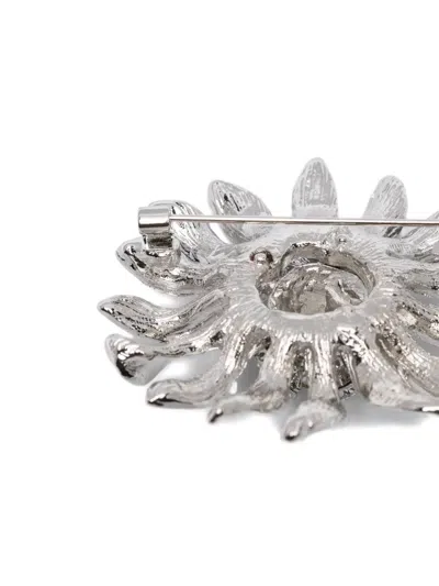 Ottod'ame Flower Pin In Brown