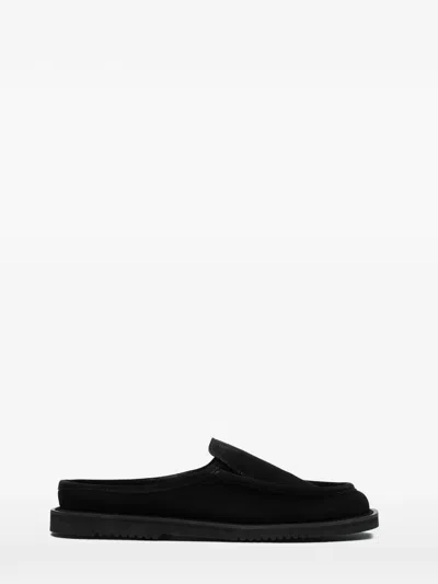 Referenc Suede Square Toe Slides In Multi