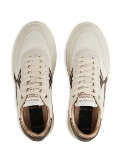 Alexander Smith 30mm Ocean Logo Detail Sneakers In Neutral