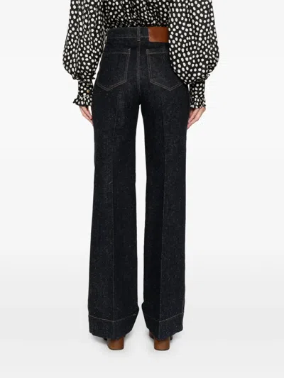 Victoria Beckham Alina Pocket Jeans In Blue
