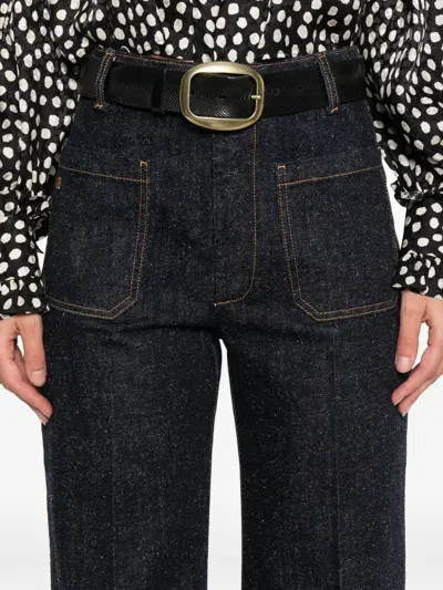 Victoria Beckham Alina Pocket Jeans In Blue