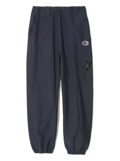 Undercover X Champion Logo-patch Track Pants In Blue