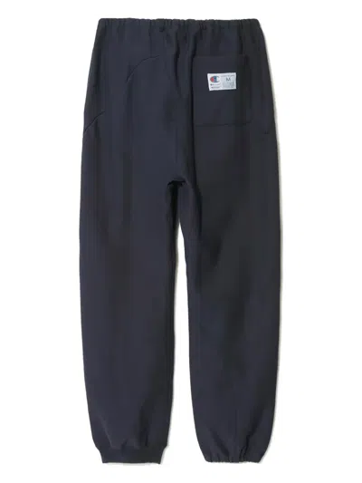 Undercover X Champion Logo-patch Track Pants In Blue