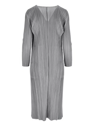 Issey Miyake Pleated Coat In Multi