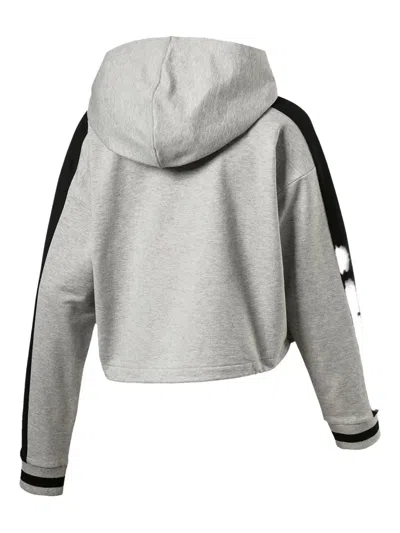 Puma Rebel Reload Striped Hoodie In Gray