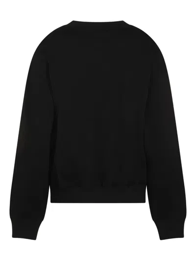 Polo Ralph Lauren Logo-embroidery Crew-neck Sweater In Black