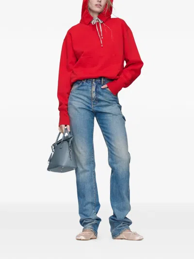 Maison Margiela Hooded Pocket Jacket In Red