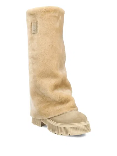 Bogner Shearling Logo-detail Boots In Multi