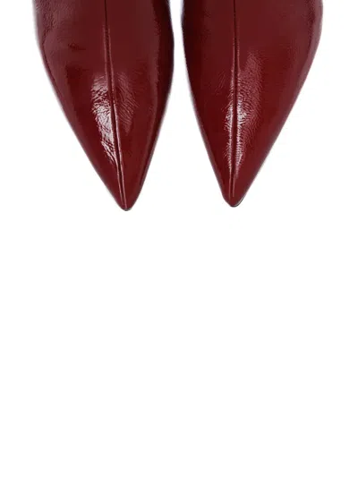 Smiling Shoes 50mm Gloria Point-toe Ankle Boots In Red