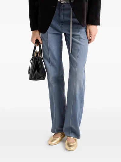 Prada Straped Logo Ballet Flats In Multi