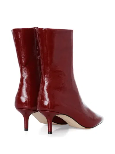 Smiling Shoes 50mm Gloria Point-toe Ankle Boots In Red
