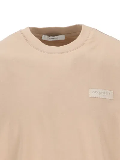 Givenchy Logo Cotton Jersey T-shirt In Neutral