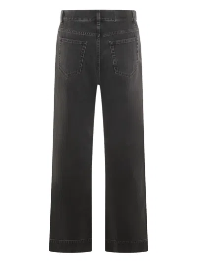 Chloé Straight Leg Five-pocket Trousers With Belt Loops In Black