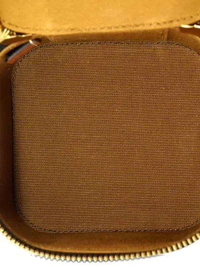 Pre-owned Celine Top Handle Square Vanity Case Triomphe Coated Canvas Mini Shoulder Bag In Brown