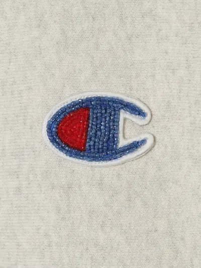 Undercover X Champion Uc2e1801-1 Curved Sweatshirt In Neutral
