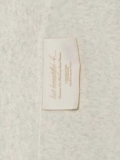 Undercover X Champion Uc2e1801-1 Curved Sweatshirt In Neutral