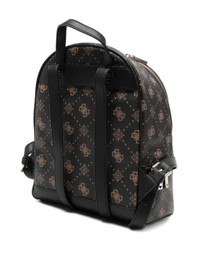 Guess Usa Monogram-pattern Zip-fastening Backpack In Multi