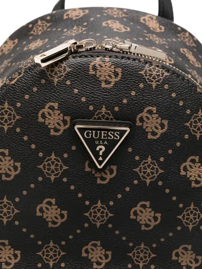 Guess Usa Monogram-pattern Zip-fastening Backpack In Multi
