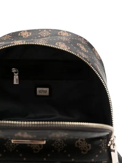 Guess Usa Monogram-pattern Zip-fastening Backpack In Multi