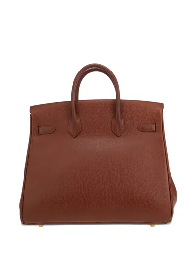 Pre-owned Hermes 1996 Haut À Courroies 32 Tote Bag In Brown