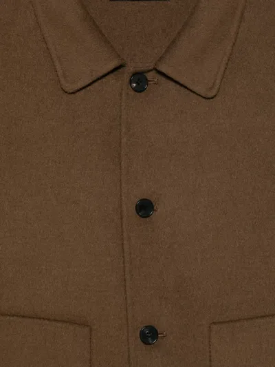 Low Brand Button-up Jacket In Brown