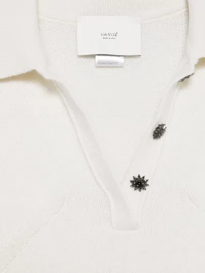 Vanisé Polo-collar Sweater In Neutral