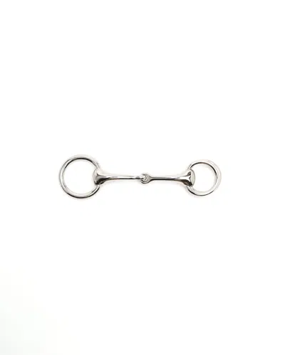 Pre-owned Hermes Hermès Mors Scarf 90 Ring In Silver