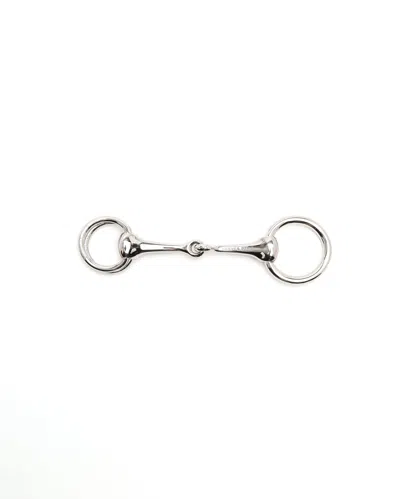 Pre-owned Hermes Hermès Mors Scarf 90 Ring In Silver