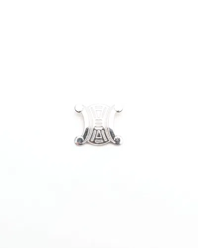 Celine Céline Triomphe Brooch In Gray