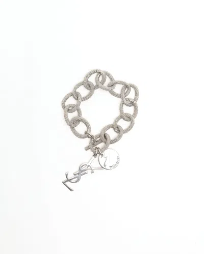 Saint Laurent Chain Bracelet In Gray