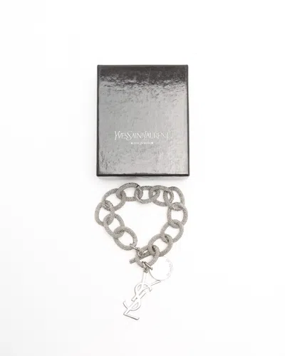 Saint Laurent Chain Bracelet In Gray
