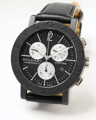 Bvlgari Bulgari Bulgari Carbon Gold Cortina 38mm Watch In Black