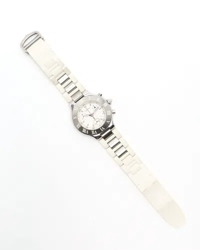 Cartier 21 Chronoscaph 38mm Ref 2424 Watch In Gray