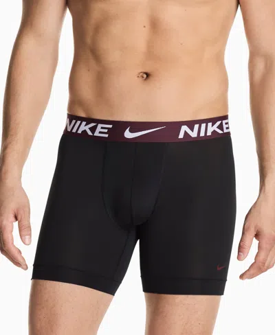 Nike Men's 3-pack Dri-fit Essential Micro Boxer Briefs In Black