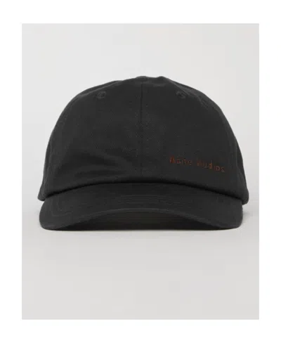 Acne Studios Black Logo Embroidered Hat In Black