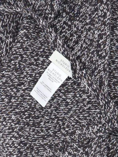 Studio Nicholson Multicolour Woven Scarf With Dynamic Pattern In Black