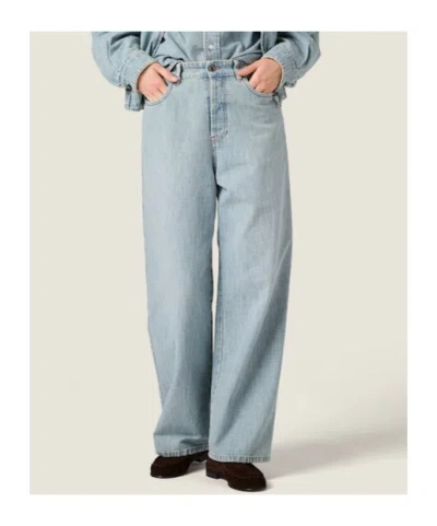 Miu Miu Chambray Jeans In Blue