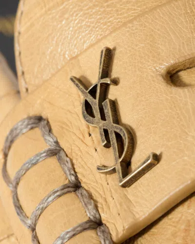 Saint Laurent Le Loafer Eel Leather Penny Loafer Mules In Neutral