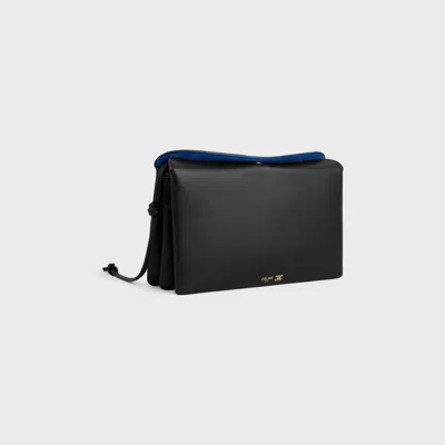 Celine Trio Flap In Smooth Lambskin In Black