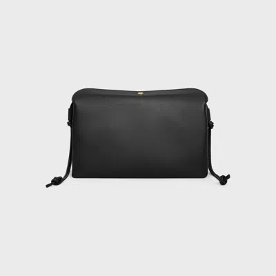 Celine Trio Flap In Smooth Lambskin In Black