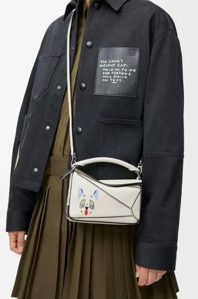 Loewe X Louis Wain Shoulder Bag In White