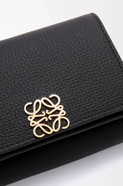 Loewe Anagram Trifold Wallet In Pebble Grained Calfskin In Multi