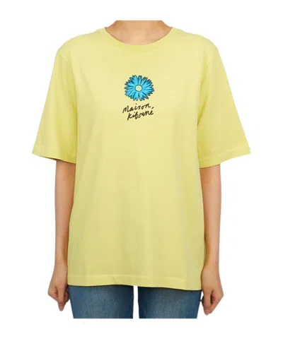 Maison Kitsuné Short Sleeve T-shirt In Yellow