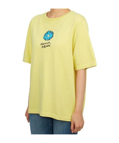 Maison Kitsuné Short Sleeve T-shirt In Yellow