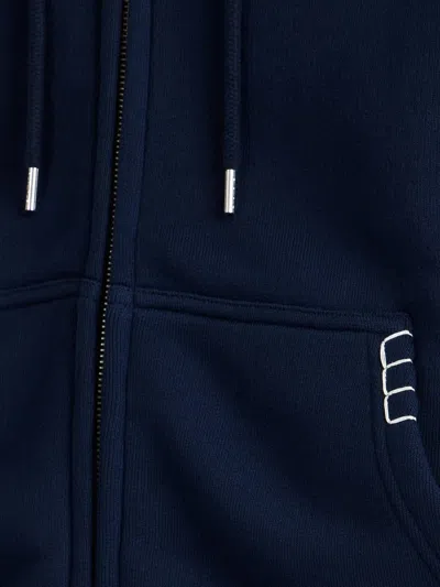 Jw Anderson Cotton Zip-up Hoodie In Blue