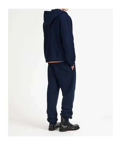 Jw Anderson Cotton Zip-up Hoodie In Blue