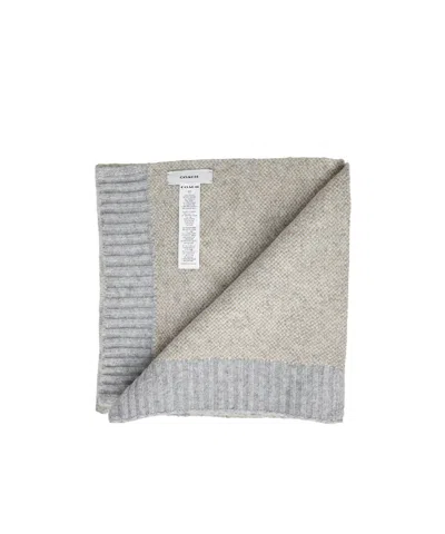 Coach Ribbed Scarf In Gray