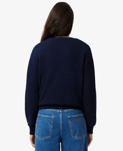 Lacoste Usa Women's Long Sleeve Sweater In Blue