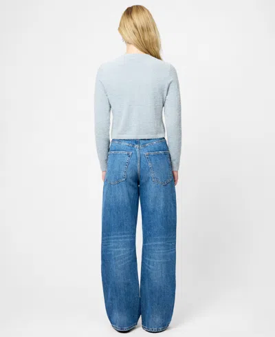 French Connection Fcuk Women's Tinsel Knit Slim Long Sleeves Cardigan Sweater In Gray