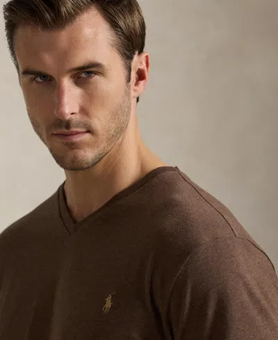 Polo Ralph Lauren Men's Big & Tall Classic Fit V-neck T-shirt In Brown